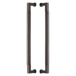 M Marcus Heritage Brass Back to Back Door Pull Handle Bauhaus Design 483mm length